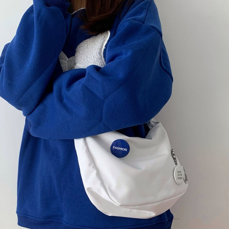 Shoulder Bag Fashion Korean Ins Women, New Style Japanese Trendy Brand, Klein Blue, Versatile Casual Crossbody