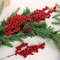 Christmas Tree Decoration Berries Set Of Bright Red Artificial DIY Holiday Decoration 2