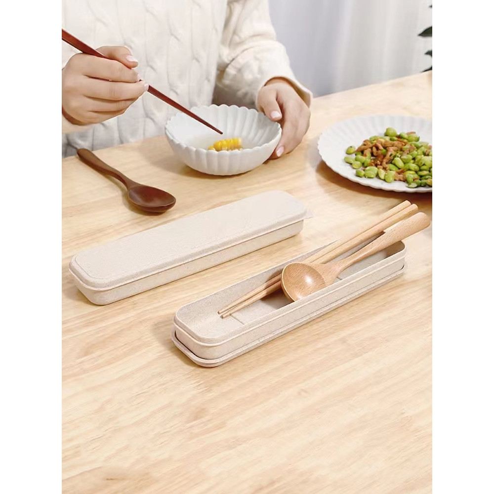Eco Friendly Cutlery Picnic Chopstick Spoon Container Travel Utensil Case Portable Tableware Storag 1