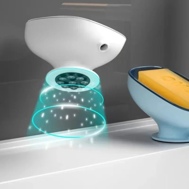 Bathroom Soap Holder, Super Suction Cup Soap Dish, Soap Container, Kitchen Sponge Holder with Drain Water