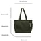 Light Corduroy Handbag Casual Daily Commuter Handbag Large Capacity Solid Color Zipper Closure Fixe 2