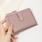 Ultra-Thin Mini PU Leather Wallet, Minimalist Women's Short Card Bag, Credit Card Holder Wallet
