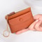 Leather Mini Short Wallet New Fashion Womens Zipper Coin Wallet Credit Card Keychain Wallet 0