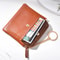 Leather Mini Short Wallet New Fashion Womens Zipper Coin Wallet Credit Card Keychain Wallet 2