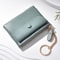 Leather Mini Short Wallet New Fashion Womens Zipper Coin Wallet Credit Card Keychain Wallet 8