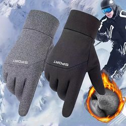 touch screen gloves, windproof, waterproof, warm outdoor gloves for running, cycling, thumb and index finger