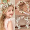 Bohemian Spring Bridal Pearl Hair Headdress Flower Wreath Bride Garland Head Hoop Headbands Girls H 1