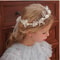 Bohemian Spring Bridal Pearl Hair Headdress Flower Wreath Bride Garland Head Hoop Headbands Girls H 2