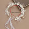 Bohemian Spring Bridal Pearl Hair Headdress Flower Wreath Bride Garland Head Hoop Headbands Girls H 5