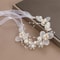 Bohemian Spring Bridal Pearl Hair Headdress Flower Wreath Bride Garland Head Hoop Headbands Girls H 10