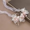 Bohemian Spring Bridal Pearl Hair Headdress Flower Wreath Bride Garland Head Hoop Headbands Girls H 11