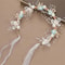 Bohemian Spring Bridal Pearl Hair Headdress Flower Wreath Bride Garland Head Hoop Headbands Girls H 14