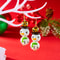 Dangle Earrings For Women Cute Santa, Cartoon Wooden Pattern Xmas Snowman, Wood Beads Earring, Christmas Party, New Year