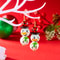 Dangle Earrings For Women Cute Santa, Cartoon Wooden Pattern Xmas Snowman, Wood Beads Earring, Christmas Party, New Year