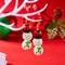 Dangle Earrings For Women Cute Santa, Cartoon Wooden Pattern Xmas Snowman, Wood Beads Earring, Christmas Party, New Year