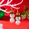 Dangle Earrings For Women Cute Santa, Cartoon Wooden Pattern Xmas Snowman, Wood Beads Earring, Christmas Party, New Year