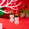Dangle Earrings For Women Cute Santa, Cartoon Wooden Pattern Xmas Snowman, Wood Beads Earring, Christmas Party, New Year