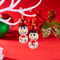 Dangle Earrings For Women Cute Santa, Cartoon Wooden Pattern Xmas Snowman, Wood Beads Earring, Christmas Party, New Year