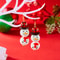 Dangle Earrings For Women Cute Santa, Cartoon Wooden Pattern Xmas Snowman, Wood Beads Earring, Christmas Party, New Year