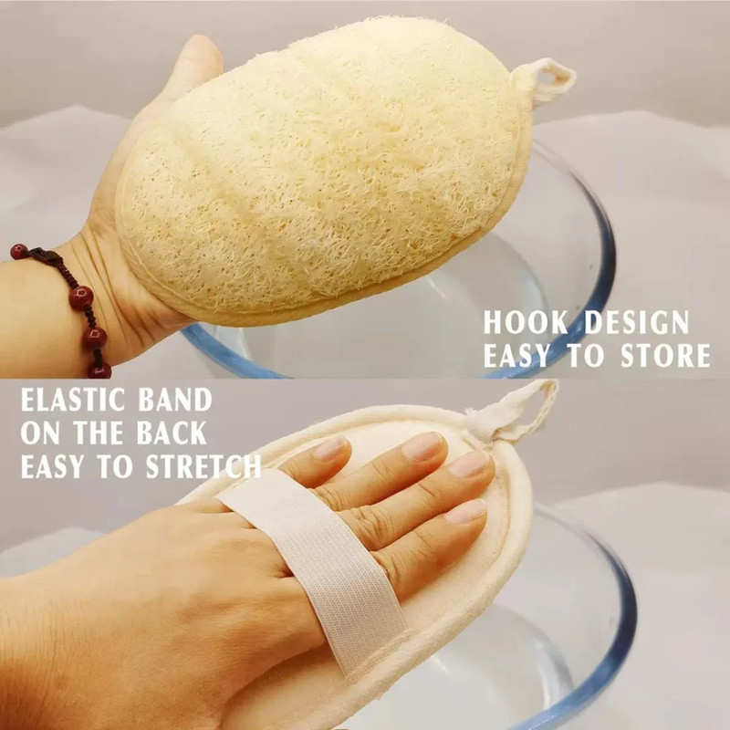 Soft Body Scrub Loofah Sponge Natural Exfoliating Bath Brush Massager Deep Cleaning Shower Bathing 2