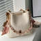 Large Capacity Ribbon Chain Bucket New Fashion Womens Shoulder Bag Daily Commuting Crossbody Bag 0