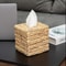 Water Hyacinth Woven Paper Box Square Woven Tissue Box Storage Box Desktop Storage Basket 3