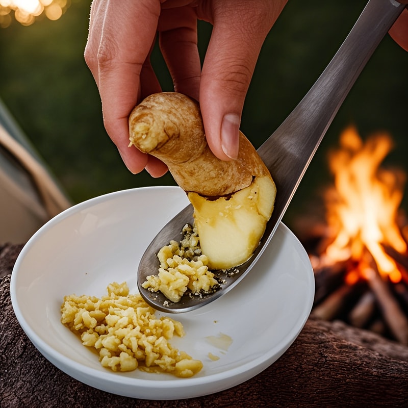 Manual Garlic Crusher, Ginger Grater Spoon, Non-Charging Kitchen Gadget
