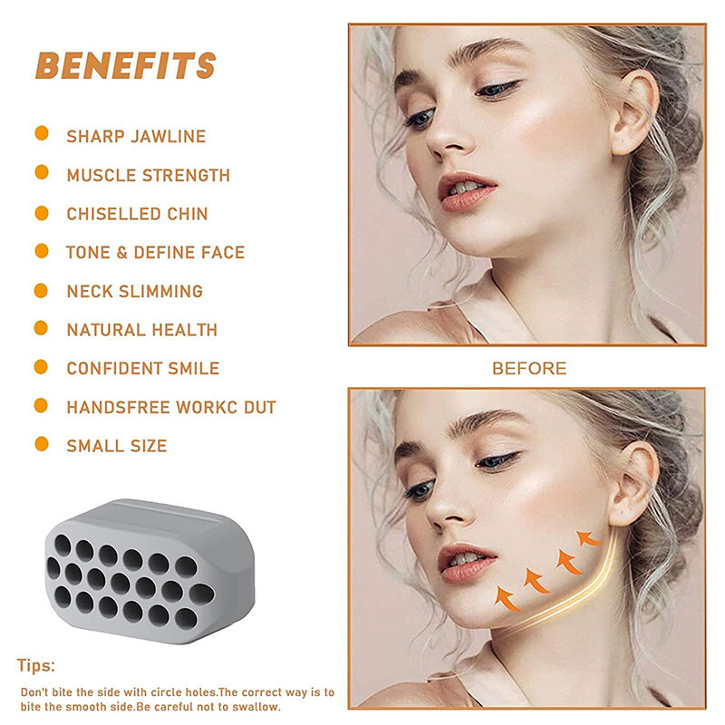 Jawline Fitness Ball Silicone Jaw Exerciser Facial Toner Neck Toning Equipment Double Chin Exercise 3