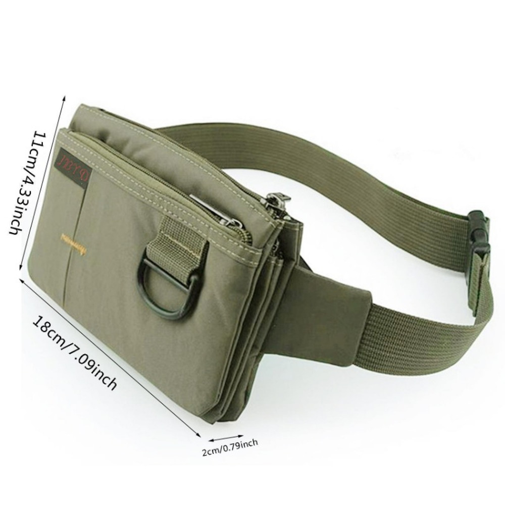 Fashion Nylon Waist Pack Men Women Waterproof Black Fanny Pack Messenger Shoulder Bag Wear Resistan