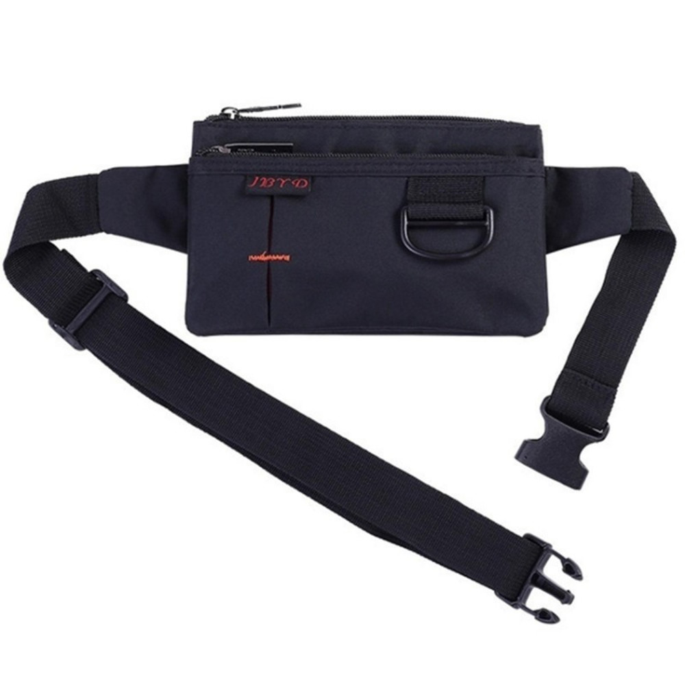 Fashion Nylon Waist Pack Men Women Waterproof Black Fanny Pack Messenger Shoulder Bag Wear Resistan