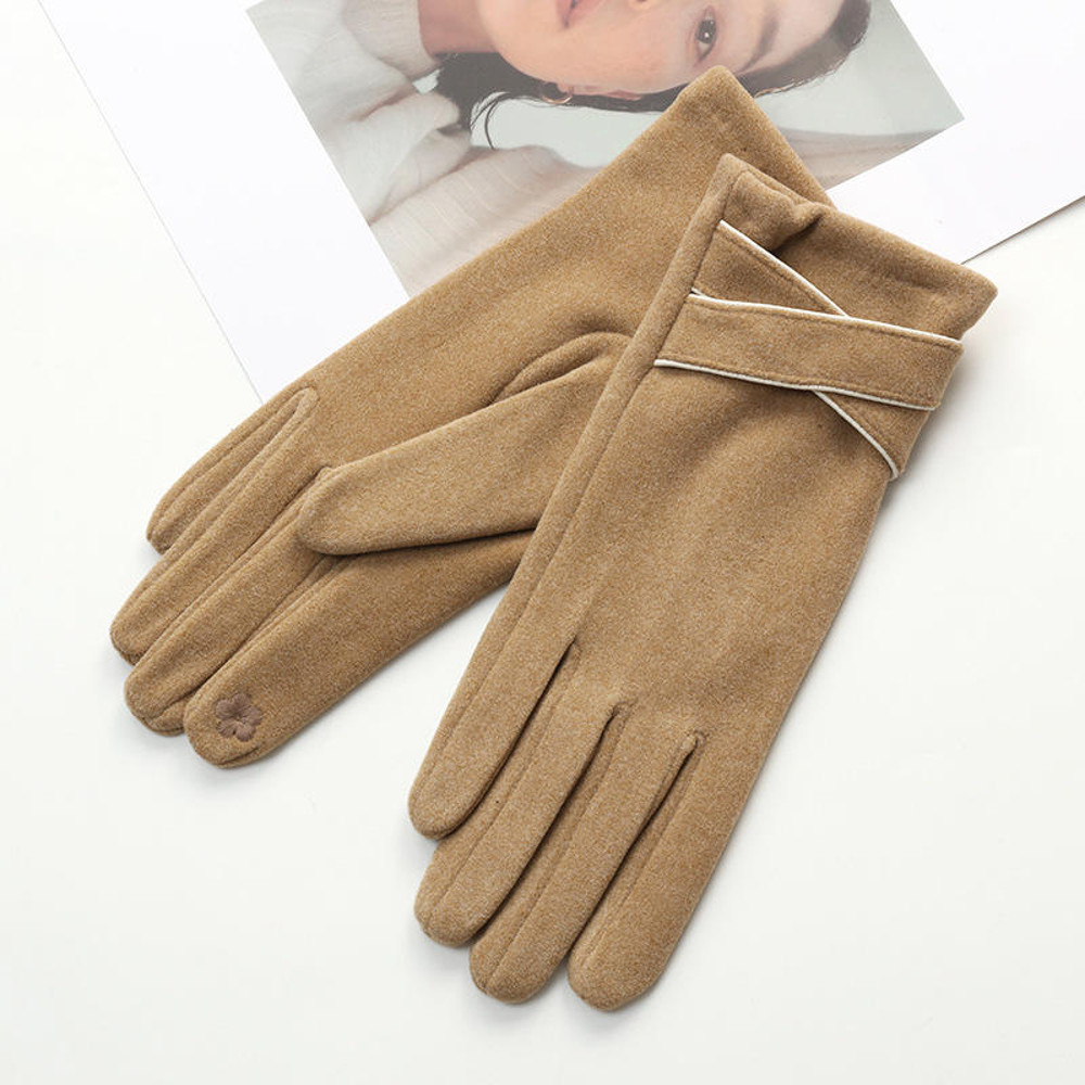 Autumn Winter Gloves Women, Keep Warm, Solid Simple, Cycling, Polyester, Elegant, Windproof, Finger, Skiing, Outdoor, Fa