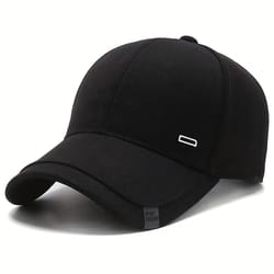 adjustable casual hats sunscreen hat, baseball caps spring autumn outdoor, unisex square silver buckle label