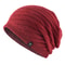 Knitting Striped Winter Knitted Beanie, Outdoor Warm Mens Thick Hats, Double Layers With Velvet Ski Beanies For Men