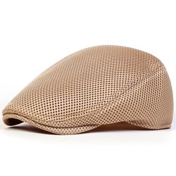 british painters hats spring and summer, hip hop berets mesh cap, men mesh breathability newsboy caps flat hat