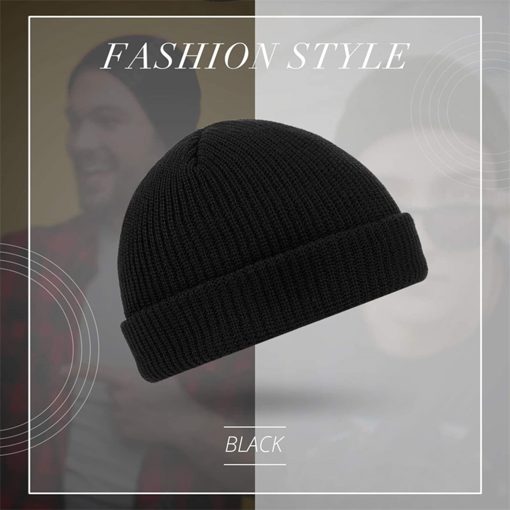 Knit Beanie Hat Acrylic Winter Hats Beanie Hats For Men Women Soft Warm Unisex Cuffed Beanie For Wo 2