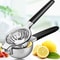 Manual Citrus Juicer Durable Metal, LemonSqueezerStainless Steel LARGE, PremiumQuality Silver Juicing Bowl, Non SlipGrip