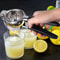 Manual Citrus Juicer Durable Metal, LemonSqueezerStainless Steel LARGE, PremiumQuality Silver Juicing Bowl, Non SlipGrip