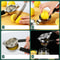 Manual Citrus Juicer Durable Metal, LemonSqueezerStainless Steel LARGE, PremiumQuality Silver Juicing Bowl, Non SlipGrip