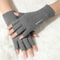 Semi Finger Short Mittens, German Velvet Touchscreen, Autumn Winter Solid Color, Half Finger Gloves