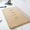 Solid color embroidery bathroom mat, thick absorbent floor mat, furry shower room rug, non slip foot mat