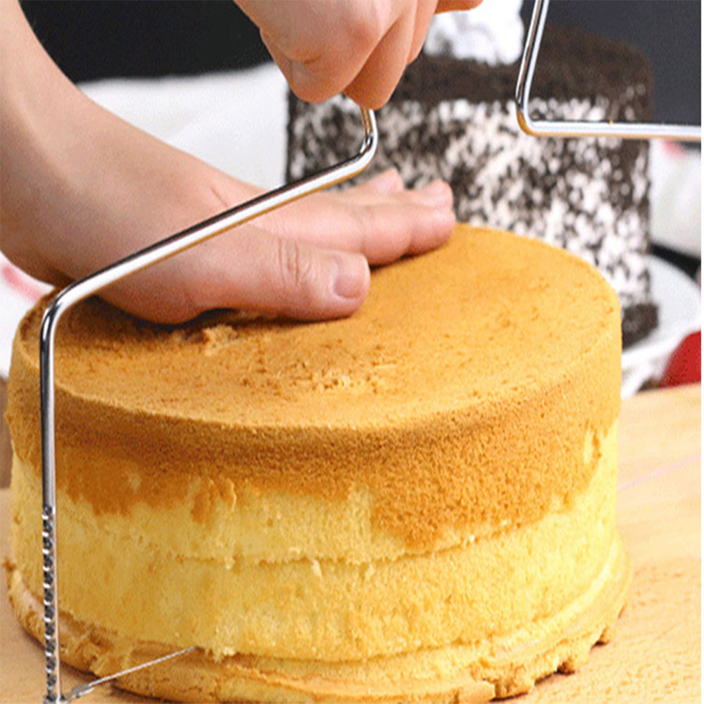 Adjustable Cake Decorating Tools 1Pc, Stainless Steel Double Layer Cake Slicer, Bakery Accessories, Pastry Tools