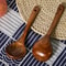 Long Handle Wooden Soup Spoon Ladle Teaspoon for Cooking and Serving Rice, Soups, and Desserts