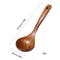 Long Handle Wooden Soup Spoon Ladle Teaspoon for Cooking and Serving Rice, Soups, and Desserts