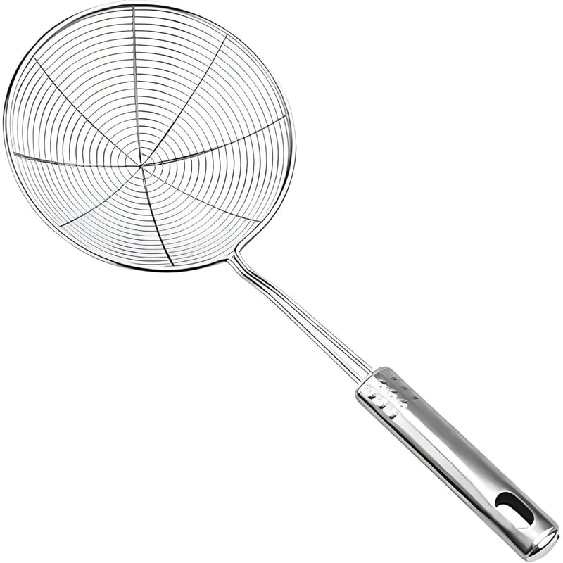 Frying Spider Strainer Stainless Steel Skimmer Spoon For Noodles And Cooking With Handle 6