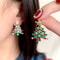 Beautiful Colorful Star Tree Drop Earrings New Year Holiday Tree Dangle Earring Party Jewelry Gift For Women Men