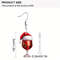 Christmas Hat Red Wine Glass Earrings, Acrylic Holiday Party Gift for Women