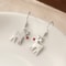 New Year Jewelry Gifts, Christmas Reindeer Drop Earrings for Women, Red Nose Design