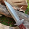 Fixed Blade Knife with Scabbard, Outdoor Camping Tactical Tool, Steel Blade, Wood Handle