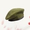 Spring Autumn Army Green Driving Peaked Cap, Men Women Warm Fashion Lightweight, Unisex Adjustable Pure Wool Beret Hat