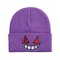 American Anime Cartoon Embroidered Hat, Knitted Autumn Winter Warm Wool Hat, Cartoon Embroidered Beanies, Gengar Beanies